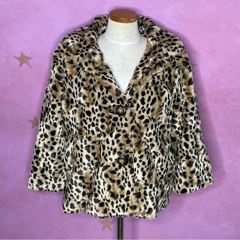 Lucky Brand Vintage NWT Y2K 2000’s Faux Leopard Jacket Medium